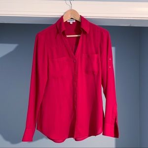 Express shirt magenta size S